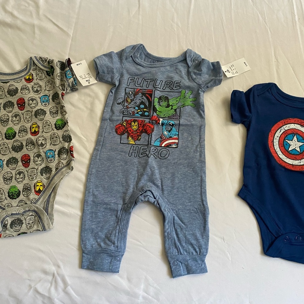 Marvel outfit and onesies
